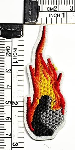 Kleenplus Alevler ateş yaması El Sanatları Sanat Dikiş Tamir İşlemeli Demir On Rozeti Dikmek Yamalar DIY Kot Ceket Çanta Sırt Çantası