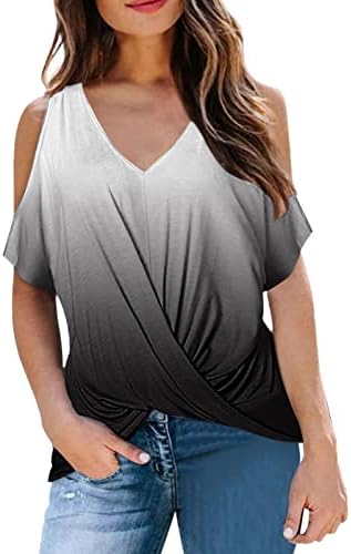 2023 Kare Boyun Kravat boya Hafif Yaz Tişörtü Kısa Kollu Artı Boyutu T Shirt Kadınlar için Moda Rahat