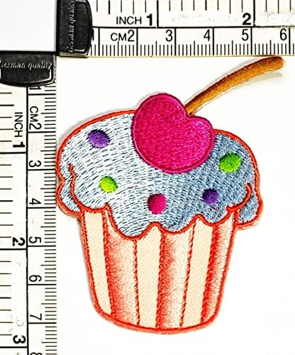 Kleenplus 3 adet. Nefis Cupcakes Karikatür Yama Fincan Kek Ekmek Sticker Craft Yamalar DIY Aplike İşlemeli Dikmek Demir on Patch Amblem
