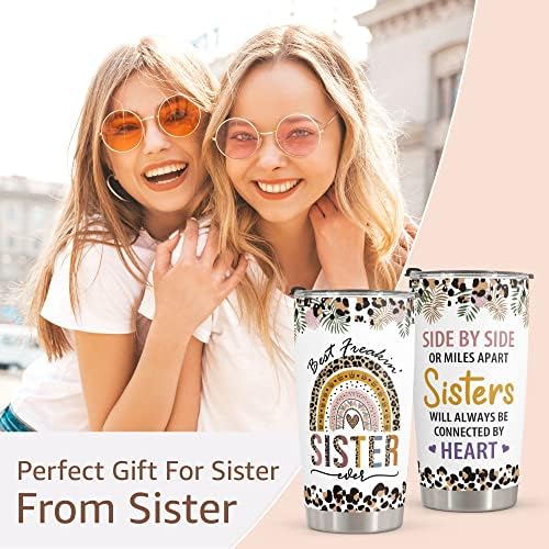 Macorner Sister Gifts From Sister-Paslanmaz Çelik Bardak 20oz Kız kardeşler için Hediyeler-Kız kardeşler için Anneler Günü Hediyesi-En