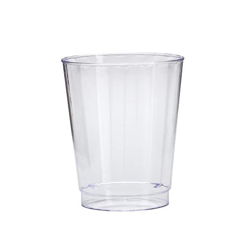 Klasik Sert Plastik Uzun Yivli İçme Bardağı, 8 Ons, Şeffaf (240 Adet)