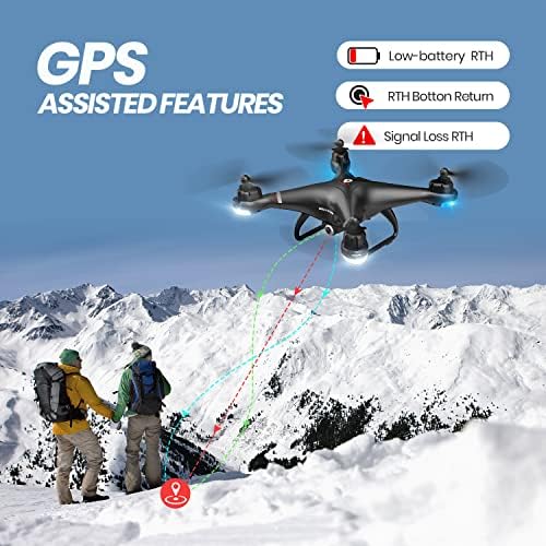 Kutsal Taş GPS Drone ile 1080P HD Kamera FPV Canlı Video Yetişkinler ve Çocuklar için, Quadcopter HS110G Yükseltilmiş Versiyonu 3 Pil