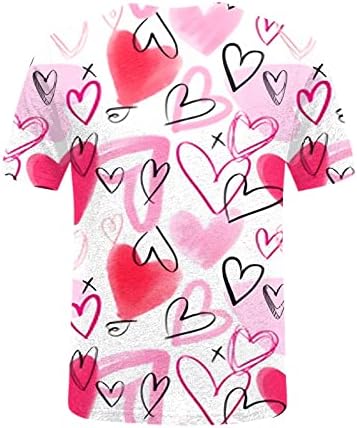 Sevgililer Günü Tişörtü Kadınlar için Grafik Kazaklar Aşk Kalp Mektubu Baskı Kazak Casual Tops Kazak