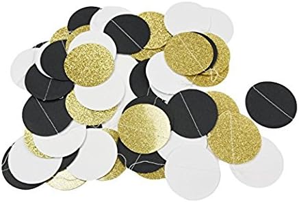 Siyah Altın Beyaz Parti DecorationsTissue Kağıt Pom Pom Kağıt Püskül Garland Great Gatsby Süslemeleri /30th / 50th / 60th / 80th Doğum