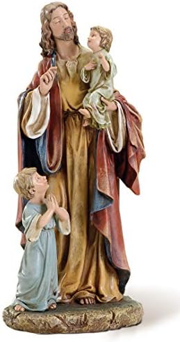 Joseph'in Stüdyosu Roma - İsa Çocuk Figürü, Mesih'in Yaşamı, Rönesans Koleksiyonu, 10 H, Reçine ve Taş, Dini Hediye, Dekorasyon