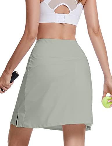 GLESTORE Tenis Etekler Kadınlar için Glof Skorts Atletik Midi Etek Cepler ile Yaz Elbiseler Açık Spor Skort
