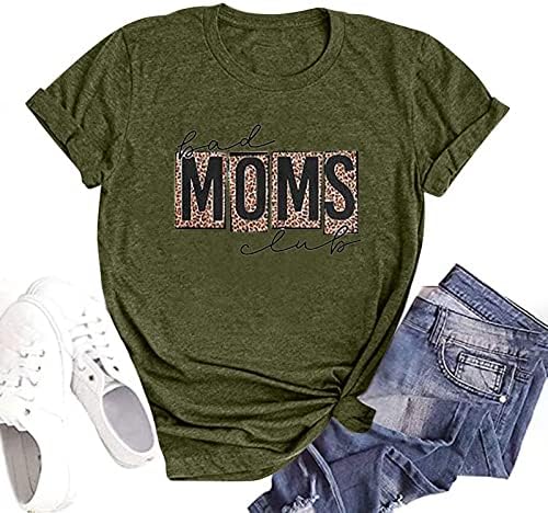 Kadın Moda anneler Günü Anneler Mektup Baskılı Yuvarlak Boyun Kısa Kollu günlük t-Shirt Üst