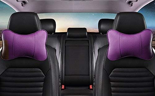 Calcifer® 2 adet rahat baş masajı araba boyun yastığı kafalık koltuğu (mor)
