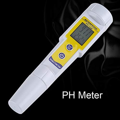 Fdıt Ph test kalemi, Taşınabilir Kalem Tipi LCD Dijital Ph ve Sıcaklık Ölçer Su Kalitesi Test Cihazı Su Kaynakları için Akvaryum Hidroponik