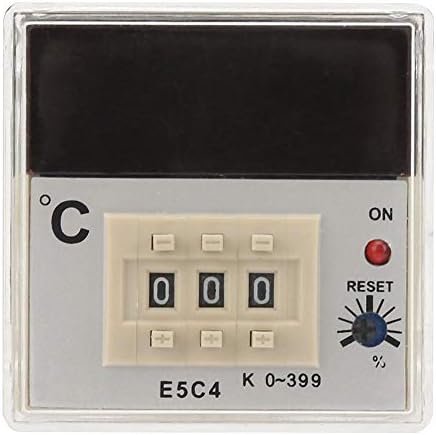 Hilitand AC 220V Giriş Dijital Termostat İşaretçi sıcaklık Kontrol cihazı E5C4-R20K 0-399℃