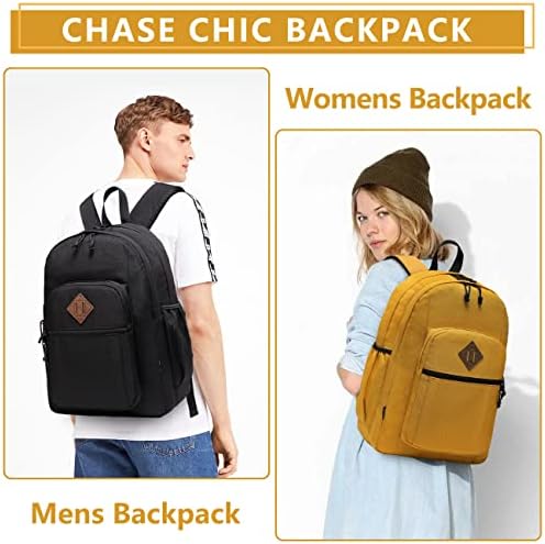 Erkekler ve Kadınlar için sırt çantası, ChaseChic Suya Dayanıklı Hafif Okul Sırt Çantaları 15-in Dizüstü Kolej Seyahat Okul Çantalarını,