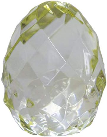Kristal İfadeler 2.5 İnç Akrilik Oturan Yumurta Heykelcik Güneş Yakalayıcı (Sarı)