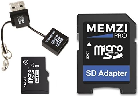 MEMZİ PRO 16 GB Sınıf 10 90 mb/s Mikro SDHC Hafıza Kartı SD Adaptörü ve mikro usb Okuyucu Sony Xperia C veya X Serisi Cep Telefonları
