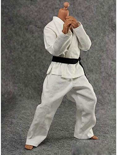 12 İnç 1/6 Ölçekli Figür için Harilla Karate Judo Giyim Aksesuarı-Beyaz