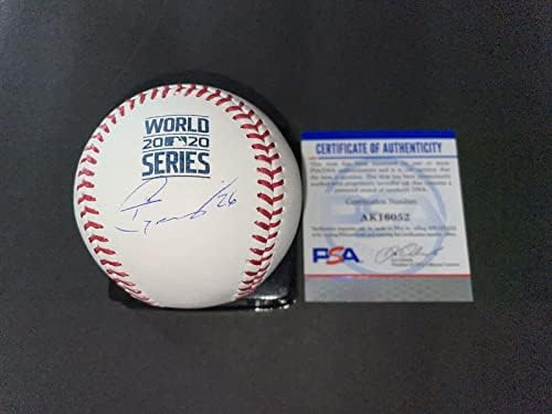 Tony Gonsolin, Resmi 2020 Dünya Serisi Beyzbol LA Dodgers PSA/DNA İmzalı Beyzbol Toplarını İmzaladı