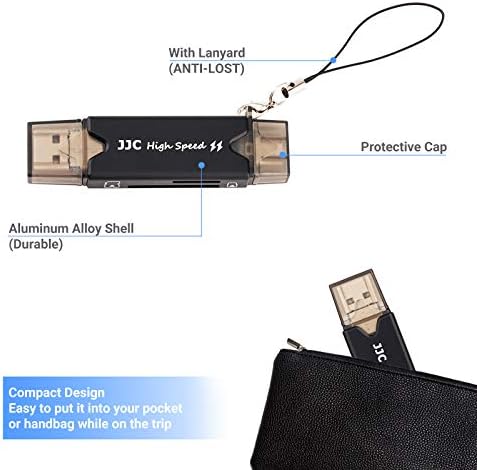 Metal USB kart okuyucu, USB 3.0 Tip C mikro USB 2.0 kart okuyucu için SD SDXC SDHC Mikro SD TF microSDXC microSDHC MMC RS-MMC ve UHS-I