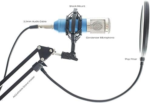 TWDYC Profesyonel Kapasitif Mikrofon Vokal Kayıt Kablolu Mikrofon Bilgisayar için