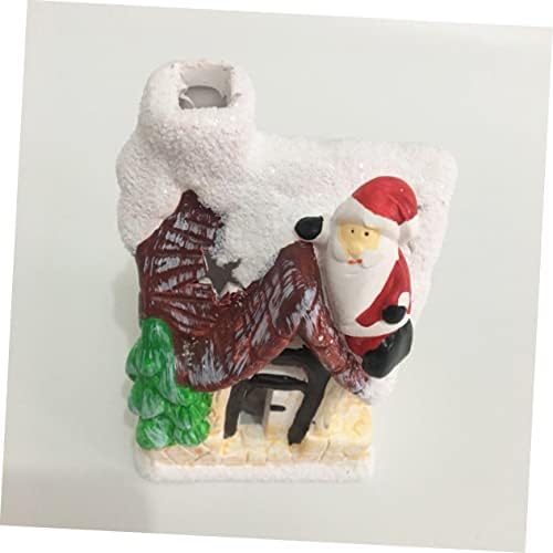 TOGEVAL Kış Centerpieces için Masa Doğuş Süsler Çocuklar için Noel Köy Heykelcik Noel Reçine Ev Süsler Mini LED Kardan Adam Ev Süslemeleri