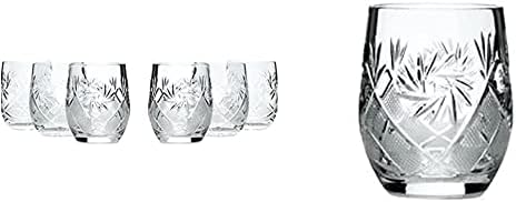Partiler için Modern Rus Kesim Kristal Züccaciye-8 oz İçecek bardağı, 6'lı Set-wg