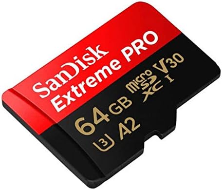 SanDisk Extreme Pro 64 GB Mikro Hafıza Kartı 4 K V30 U3 SDXC DJI Mavic Mini Drone ile Çalışır Paket (1) Stromboli microSD ve USB kart