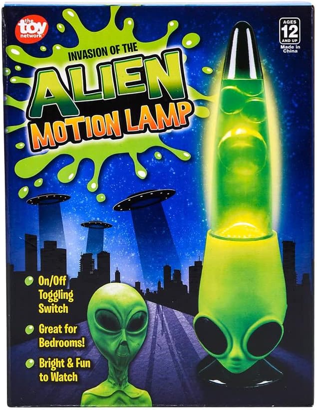 13 inç Alien Kafa Balmumu Hareket Lav Lambası-Alien Dekor-Harika Hediye veya Ödül-Ruh Hali Artırıcı-Yatak Odası, Yurt veya Masa Lambası-12
