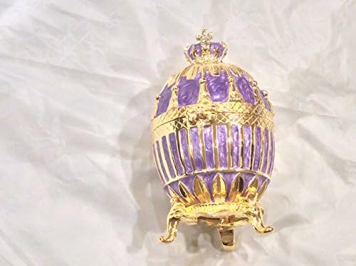 Dijital Melek Kraliyet Mor taç Emaye Faberge Yumurta dekor