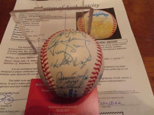 1999 Dünya Serisi Şampiyonu New York Yankees takımı İmzalı beyzbol 27 sıgs jsa İmzalı Beyzbol Topları