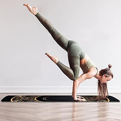 Yoga Mat Altın Mandala Çelenk Çevre Dostu Kaymaz Fitness egzersiz matı Pilates ve Zemin Egzersizleri