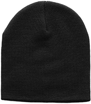 MG Düz Kısa Bere Kafatası Kap Kayak Paten Şapka 8, Siyah
