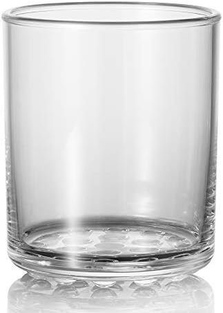 Üstün Kaliteli Plastik Yuvarlak Viski Bardakları - Su, içecek ve Viski için içme bardakları - Şeffaf-6,4 ons