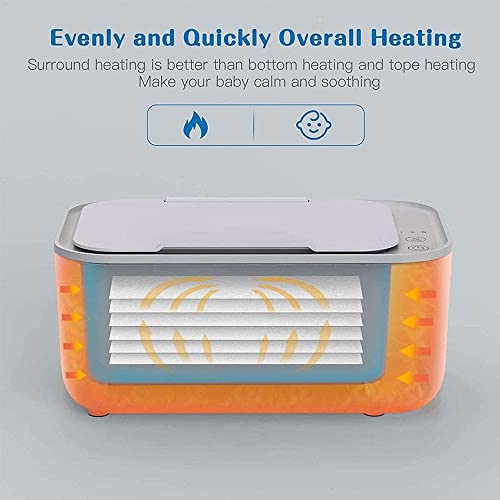 Deluxe bebek mendil ısıtıcı ve bebek ıslak mendilleri dağıtıcı Çoklu ısıtma modları ile Akıllı Hassas sıcaklık kontrolü Büyük kapasiteli
