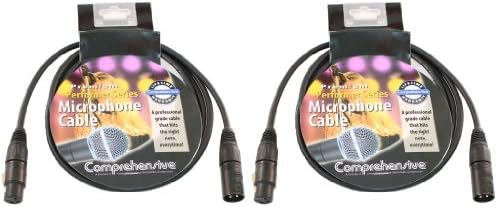 Nötr Siyah/Nikel Konnektörlü 2 Performer Serisi Lo-Z XLR Mikrofon Kablosunun Kapsamlı Paketi - 20ft
