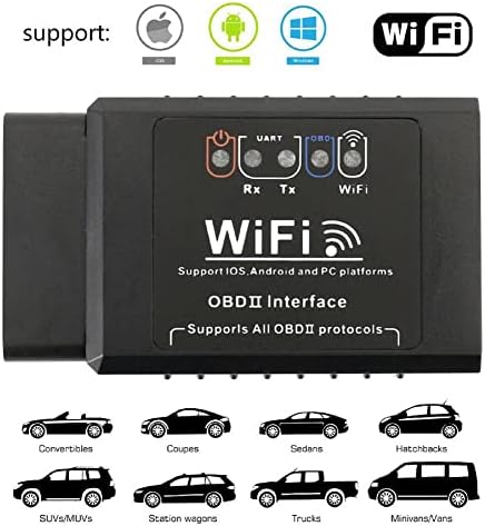 1 * Mini Çok Fonksiyonlu WiFi OBD2 OBDII Otomatik Araç Teşhis Tarayıcı Tarama Aracı Aksesuar