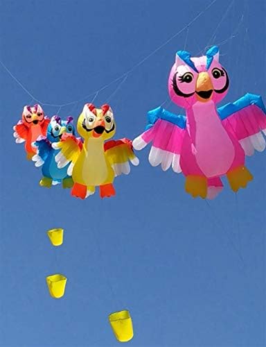 QYER Lnnovation Uçurtma, Çocuklar Uçurtma Uçurtmalar Çocuklar için uçmak kolay Açık Spor Yumuşak Büyük Baykuş Uçurtma İlginç (Renk: