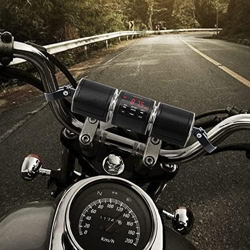 OPL5 Motosiklet Hoparlör Sistemleri BT Su Geçirmez Stereo Hoparlörler Bar Dağı 7/8-1.25 inç AUX-ın, USB, microSD, FM Radyo,Motosiklet