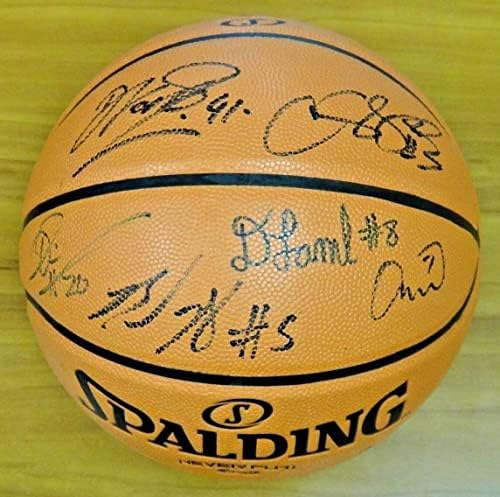 Dallas Mavericks 2014-15 Takımı Basketbola İmza Attı Dirk Nowitzki ile 13 İmza-İmzalı Basketbollar