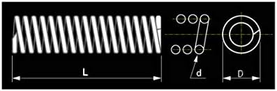 Aexit 1.2 mm Tel Yaylar Dia 16mm Dış Çap 45mm Uzunluk Sıkıştırma Yayı Sıkıştırma Yayları Siyah 20 adet