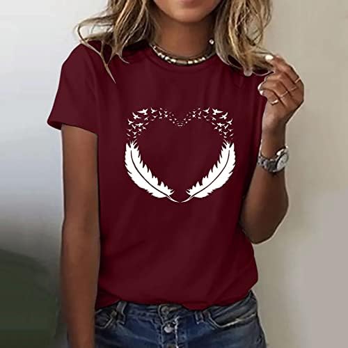 Zyooh Yumuşak T Shirt Bayanlar Kısa Kollu Casual Gençler Grafik Tees Kadınlar Yuvarlak Boyun Gevşek Fit Rahat Temel Tops