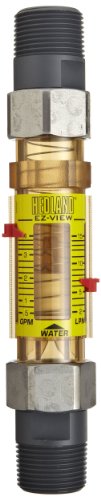 Hedland H621-610-R EZ-View Debimetre Sensörü, Polifenilsülfon, Su İle Kullanım İçin, 1.0-10 gpm Akış Aralığı, 1 NPT Erkek