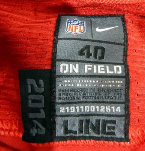 2014 San Francisco 49ers Brandon Lloyd 84 Oyunu Yayınlandı Kırmızı Forma 40 DP34819 - İmzasız NFL Oyunu Kullanılmış Formalar