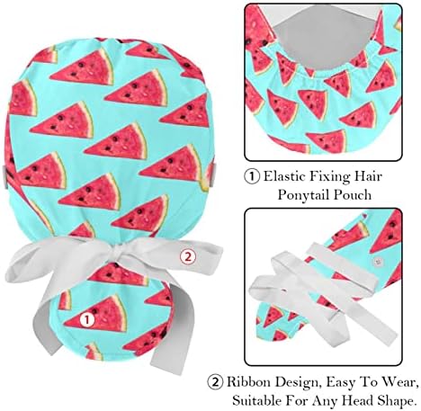 2 Paket Ayarlanabilir Çalışma Kapaklar, Kabarık Şapka Düğmeleri ile esnek bant Kravat Geri Fırçalama Şapka Kadın Erkek Akçaağaç Yaprağı