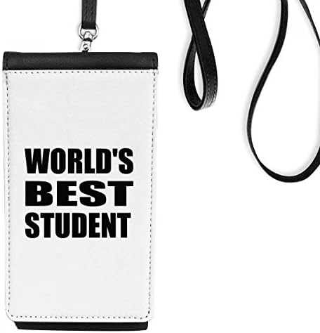 Dünyanın en iyi Öğrenci Öğretmen Alıntı Telefon Cüzdan çanta Asılı Cep Kılıfı Siyah Cep