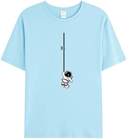 Xiloccer Erkek Rahat Yuvarlak Boyun 3D Baskılı Bluz Kısa Kollu Üstleri Bluz T Shirt Erkek T Shirt Grafik Çocuklar Tişörtü