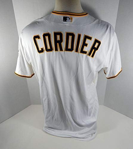 2013 Pittsburgh Pirates Erik Cordier Oyun Yayınlanan Beyaz Forma PİTT33077 - Oyun Kullanılmış MLB Formaları