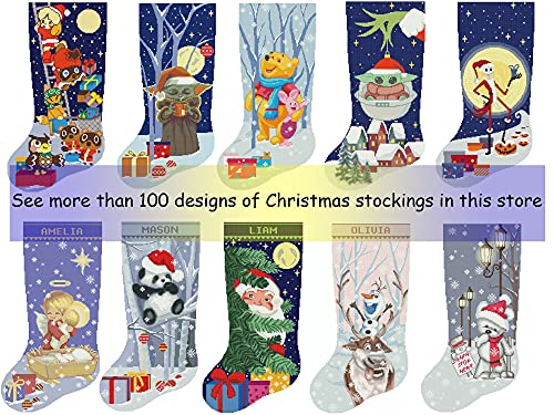 Çapraz Dikiş Desen Noel Çorap PDF / Komik Modern Sayılan Yeni Başlayanlar için Kolay Sevimli Basit Noel Çapraz Dikiş / Lucas Kişiselleştirilmiş