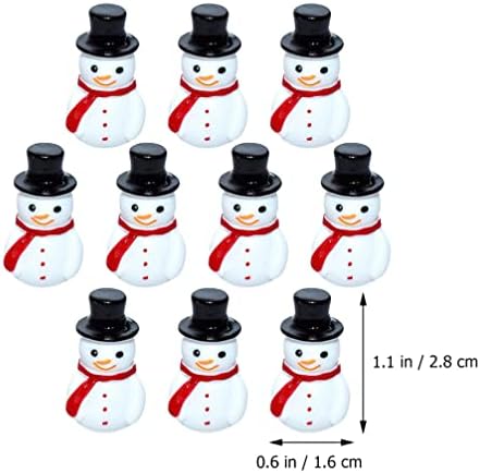 Toyvıan Minyatür Oyuncaklar 30 adet Noel Mini Kardan Adam Figürleri Reçine Süsler Noel Minyatür Figürler Peri Bahçeleri Kek Dekorasyon