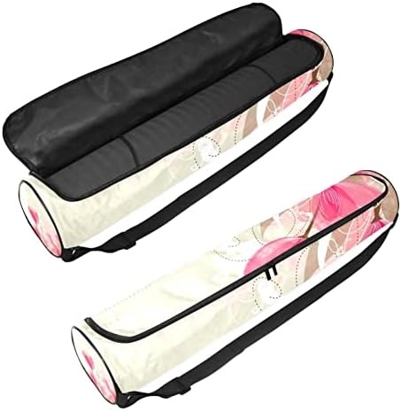 RATGDN Yoga Mat Çantası, Fantezi Pembe Lale egzersiz yoga matı Taşıyıcı Tam Zip Yoga Mat Taşıma Çantası Ayarlanabilir Kayış ile Kadınlar