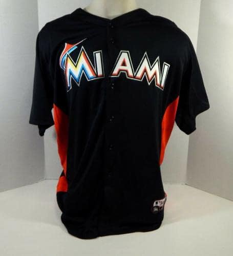 2012-13 Miami Marlins Bobby Bramhall 49 Oyun Kullanılmış Siyah Forma ST BP 48 DP18500 - Oyun Kullanılmış MLB Formaları
