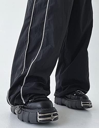 Kadın Paraşüt Pantolon Kargo Pantolon Elastik Bel Geniş Bacak eşofman altları Y2k Giyim