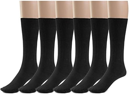 Ipeksi Ayak Pamuk Diyabetik Çorap Erkekler için Bağlayıcı Olmayan Dikişsiz Elbise Çorap, 3 veya 6 Pk Çok Renkler Büyük Boyutları
